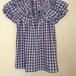 Buddy Love Carla Ruffle Eyelet Top in Nantucket